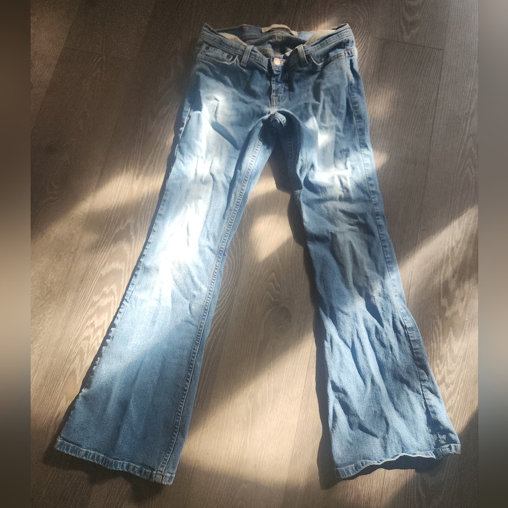 Express Flared jeans 2000s vintage  4S professional fit blue denim no flaws